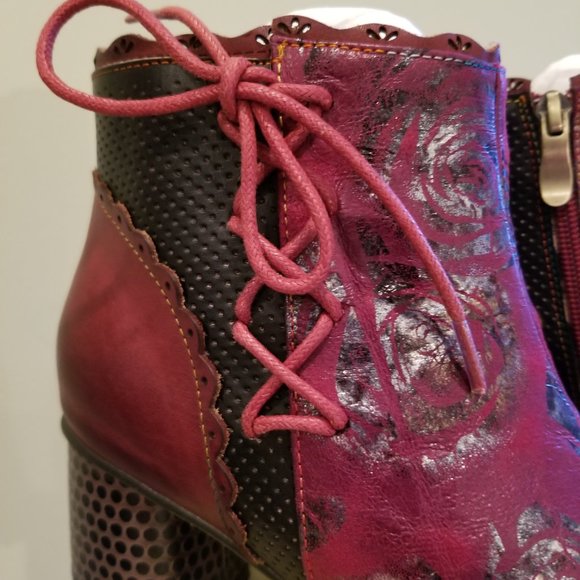 Spring Step L'ARTISTE LIZEIT bootie. Bordeaux Multi Size EU 35 US 5 - Picture 3 of 9